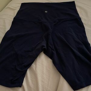 Size 10, Lululemon Navy Biker Shorts